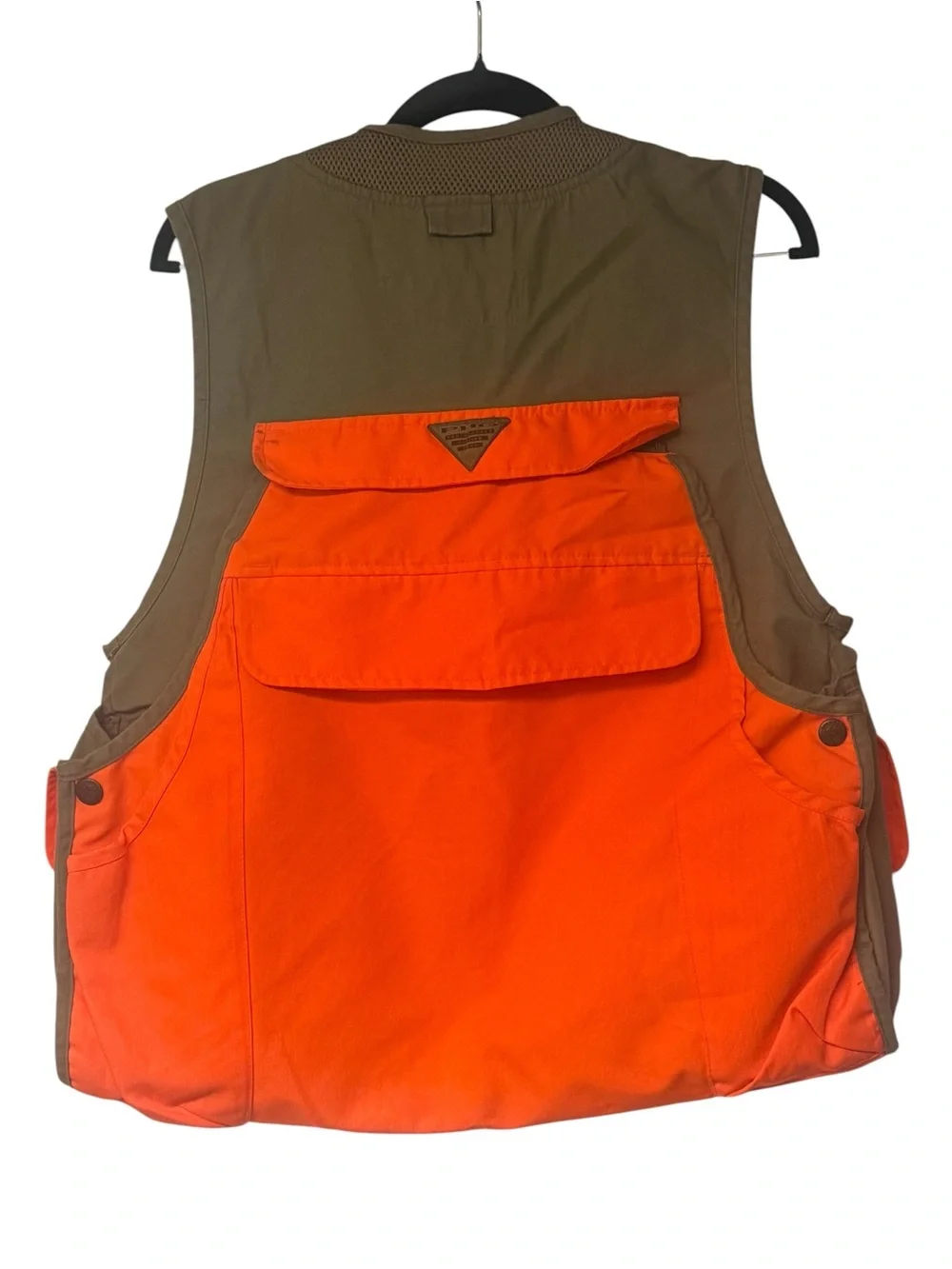 Columbia PHG Hunting Vest Mens Small Brown Orange Ptarmigan Bird Pheasant Grouse